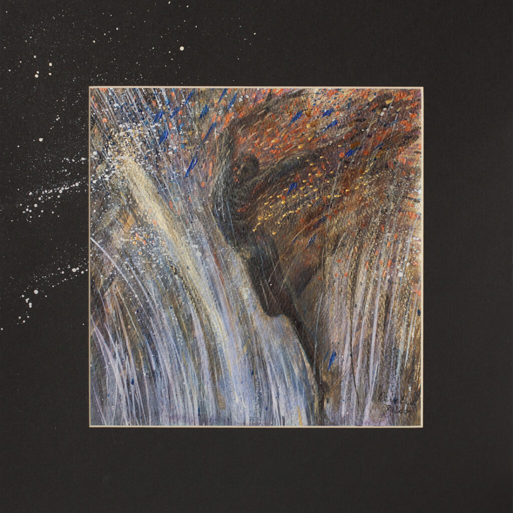 „Yang”, 2009, akryl i pastel olejny, papier, 30x30